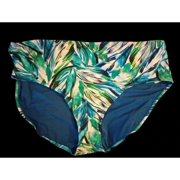 Terra & Sky Women's Plus Mid Rise Swim Bottom Only Tummy Control Size‎ 4X NWT - Picture 1 of 3